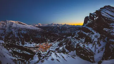 Blick vom Gemmi auf Leukerbad