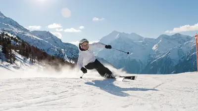 Skifahrer in Grächen