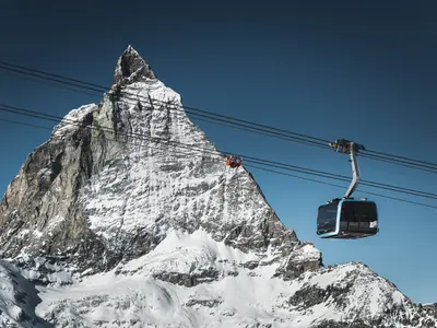 Gondelbahn Glacier Ride vor dem Matterhorn © Zermatt Bergbahnen AG
