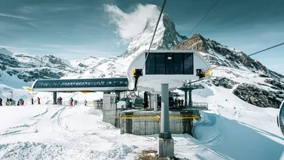 Station Schwarzsee vor dem Matterhorn