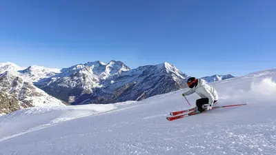 Skifahren im Saastal