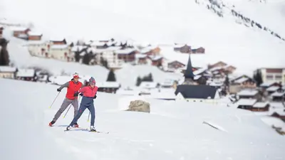 Langläufer in Sedrun