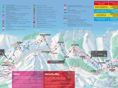 Pistenplan Andermatt - Sedrun - Disentis