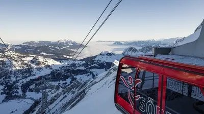 Seilbahn im Skigebiet Brienzer Rothorn Eisee in Sörenberg