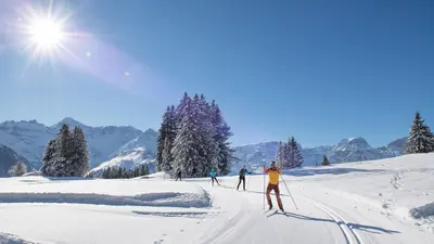 Die Langlaufloipen in Linthal und Braunwald.