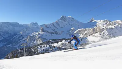 Skifahrer in Braunwald