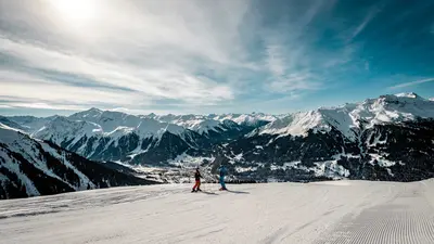 Skifahren auf der Madrisa in Davos-Klosters