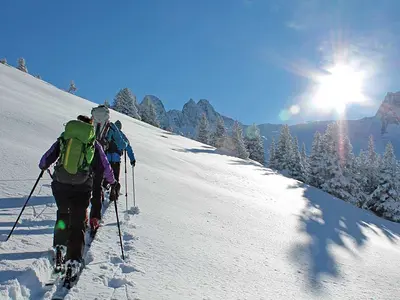 Skitour auf den Piz Ault in Disentis © Sedrun Disentis Tourismus, Heidi Meier