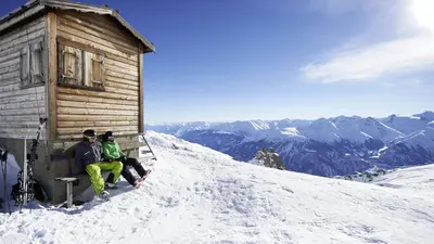 Blick vom Péz Ault in Disentis