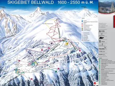 Pistenplan Bellwald-Richinen