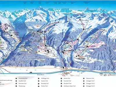 Pistenplan Visperterminen-Giw-Rothorn