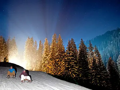 Nachtrodeln am Hasliberg © Bergbahnen Meiringen-Hasliberg AG, Foto: David Birri