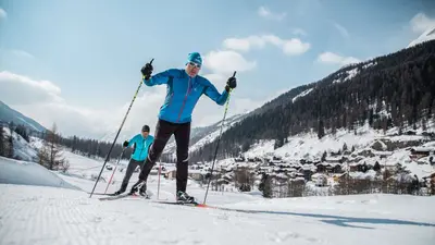 Langläufer im Lötschental