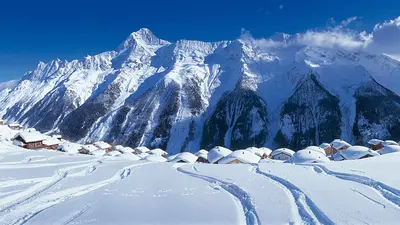 Skispuren auf der Lauchernalp