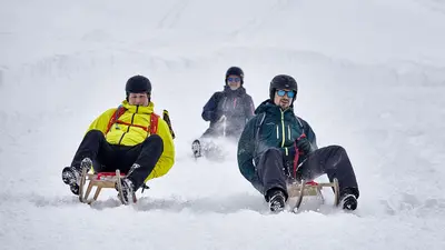Schlitteln auf der Klewenalp