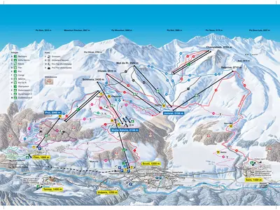 Pistenplan Scuol - Motta Naluns