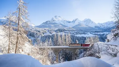 Zug bei Ftan im Engadin