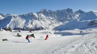 Skifahren im Skigebiet Savognin