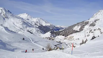 Pistenpanorama in Savognin