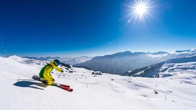 Skifahrer am Flumserberg