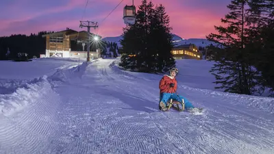 Nächtliches Schlittenfahren am Flumserberg