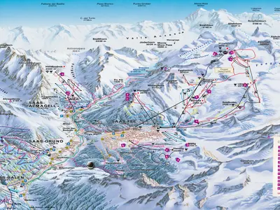 Pistenplan Saas-Grund