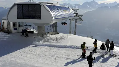 Bergstation des Sessellifts in Anzère