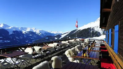 Terrasse Bergrestaurant Burleun