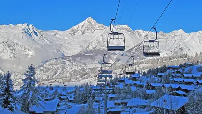 Sesselbahn im Skigebiet Bürchen-Törbel