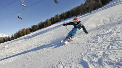 Skifahrer auf der Moosalpe