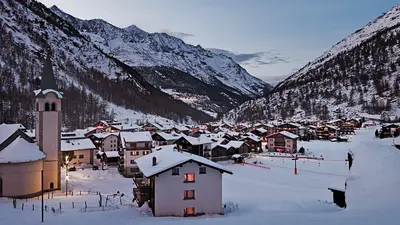 Dämmerung über Saas-Almagell