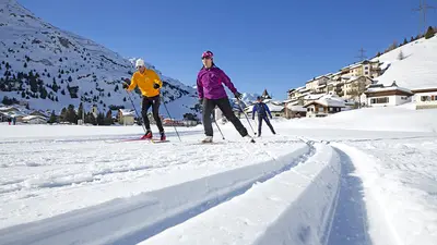 Langläufer in Bivio