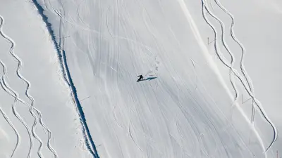 Piste im Skigebiet Vals