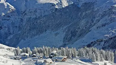 Blick ins Skigebiet Vals