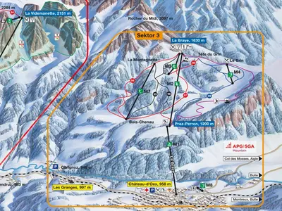 Pistenplan Château d'Oex