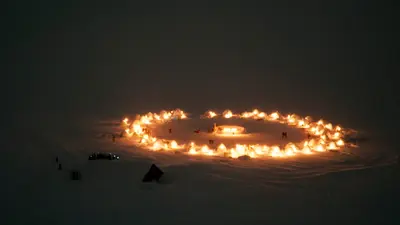 Iglus erleuchtet Engstligenalp