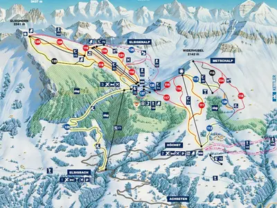 Pistenplan Adelboden - Frutigen