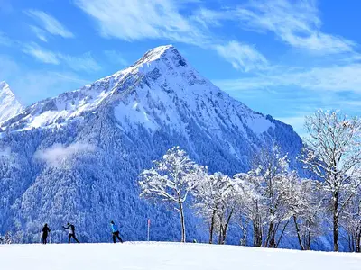 Zahlreiche Loipen warten auf Langläufer © Aeschi Tourismus
