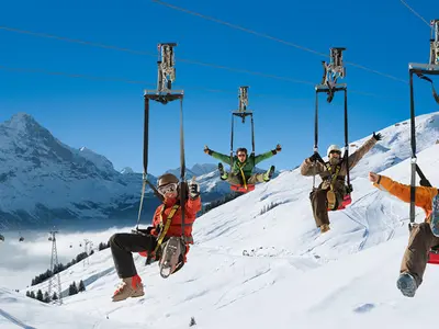 First Flieger © Jungfrau Ski Region