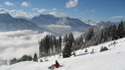 Snowboarder in Amden