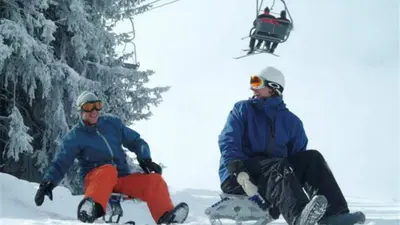 Skibockerlfahrer am Kerenzerberg