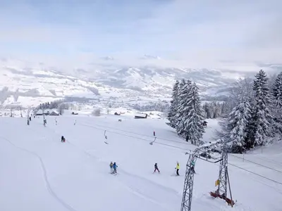Blick auf das Skigebiet Wolzenalp © René Güttinger