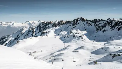 Blick ins Skigebiet Verbier