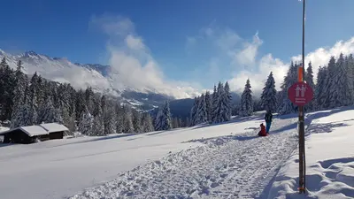 Winterwanderweg in Brambrüsch
