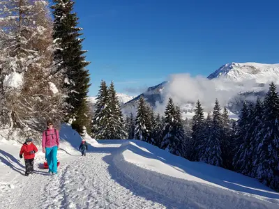 Winterwanderer in Brambrüsch © Michael Christ