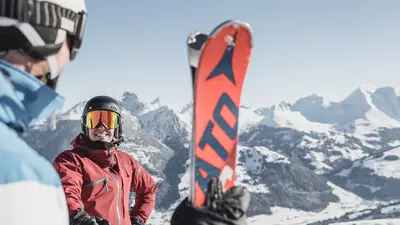 Skifahrer am Horneggli