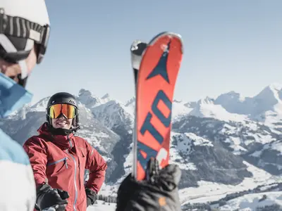 Skifahrer am Horneggli © Gstaad Saanenland Tourismus