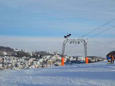 Blick auf die Skipiste Heiden © Skilift Heiden