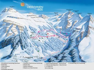 Pistenplan Kandersteg - Oeschinensee