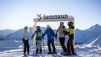 Skifahrer in Samnaun